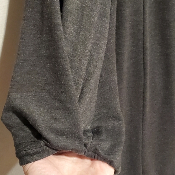 Loft A line long sleeve dress grey SMALL TALL - Picture 4 of 8